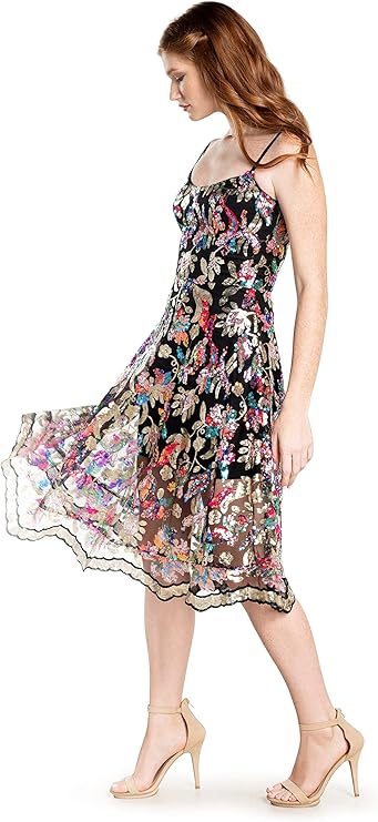 NEW SIZE SMALL Dress The Population Womens Uma Uma Sweetheart Bodice Fit and Flare Midi DressDress